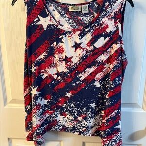 Patriotic Stars and Stripes Muscle Tee